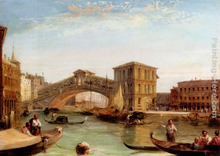 Ponto Di Rialto (Canal Grande) painting - Edward Pritchett Ponto Di Rialto (Canal Grande) art painting